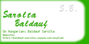 sarolta baldauf business card